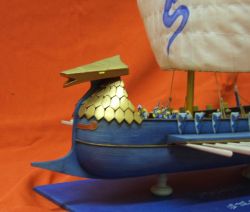 Alessandro 'AleckMcroy' LOI - modellino  Elven Ship - Nave degli Elfi autocostruita in 15 mm. vista prua 